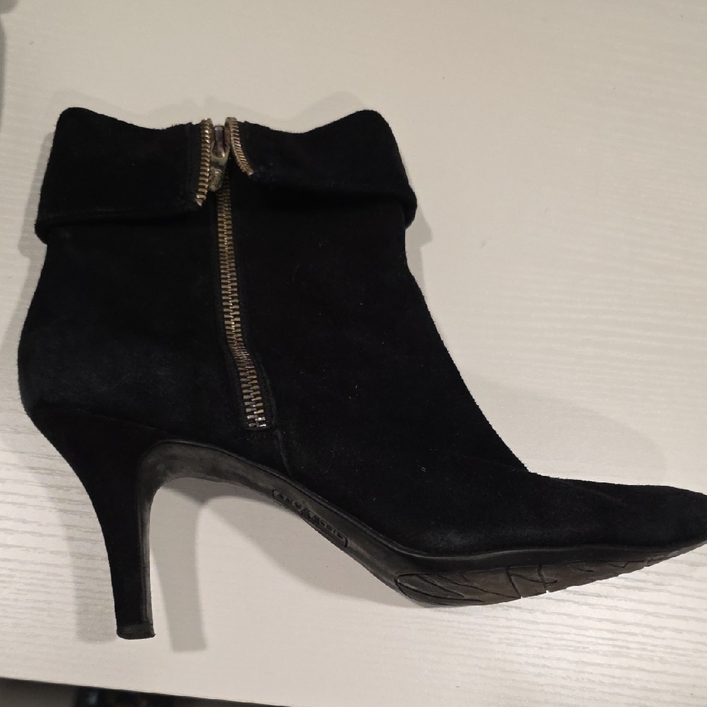 Anne Akein Black Suede Ankle Boots